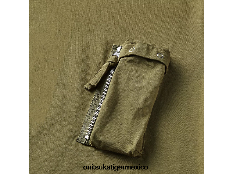 Onitsuka Tiger ropa 4P8D6N375 caqui hombres es camiseta