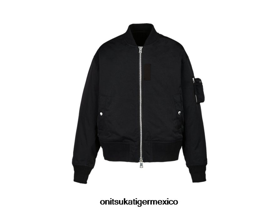 Onitsuka Tiger ropa 4P8D6N379 negro hombres chaqueta de bombardero