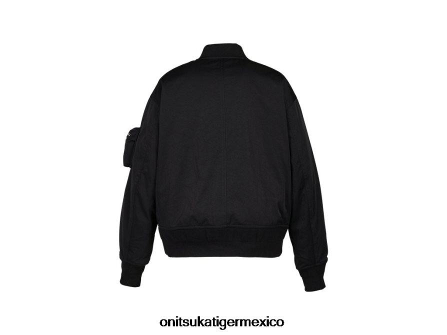 Onitsuka Tiger ropa 4P8D6N379 negro hombres chaqueta de bombardero