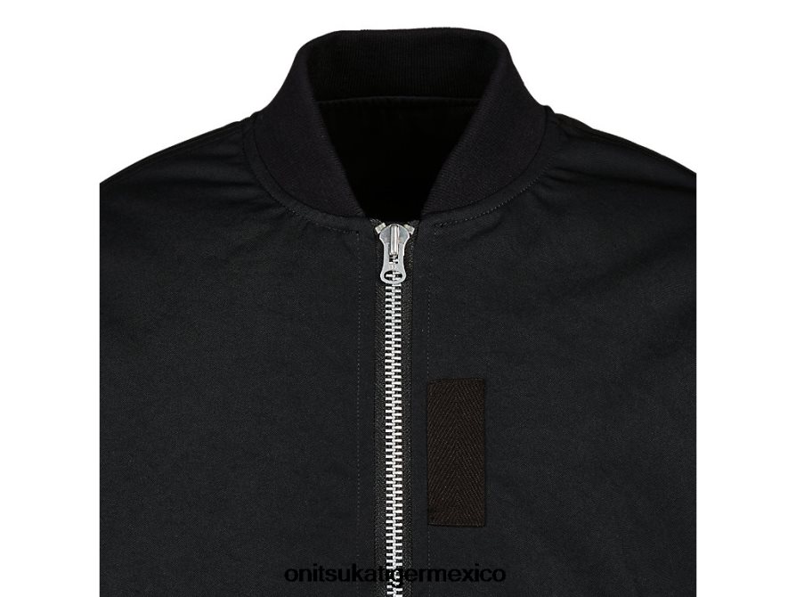 Onitsuka Tiger ropa 4P8D6N379 negro hombres chaqueta de bombardero