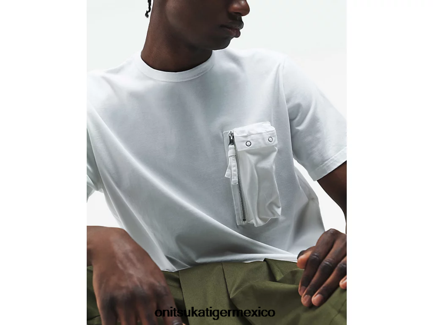 Onitsuka Tiger ropa 4P8D6N382 blanco hombres camiseta ss