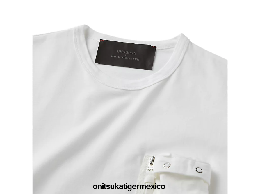 Onitsuka Tiger ropa 4P8D6N382 blanco hombres camiseta ss