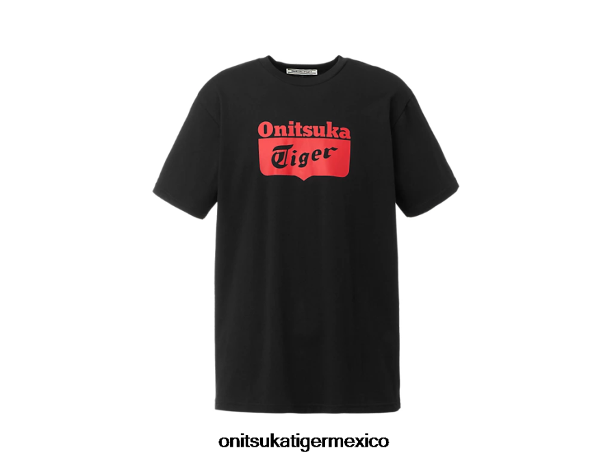 Onitsuka Tiger ropa 4P8D6N384 negro/rojo unisexo camiseta con logo