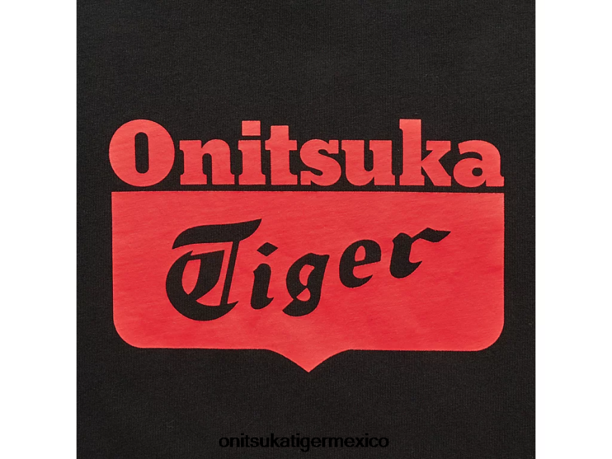 Onitsuka Tiger ropa 4P8D6N384 negro/rojo unisexo camiseta con logo