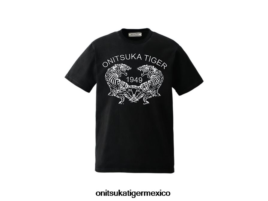 Onitsuka Tiger ropa 4P8D6N386 negro unisexo camiseta gráfica