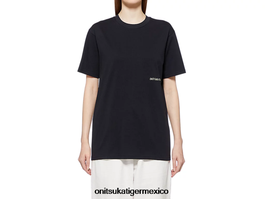 Onitsuka Tiger ropa 4P8D6N387 negro unisexo camiseta gráfica