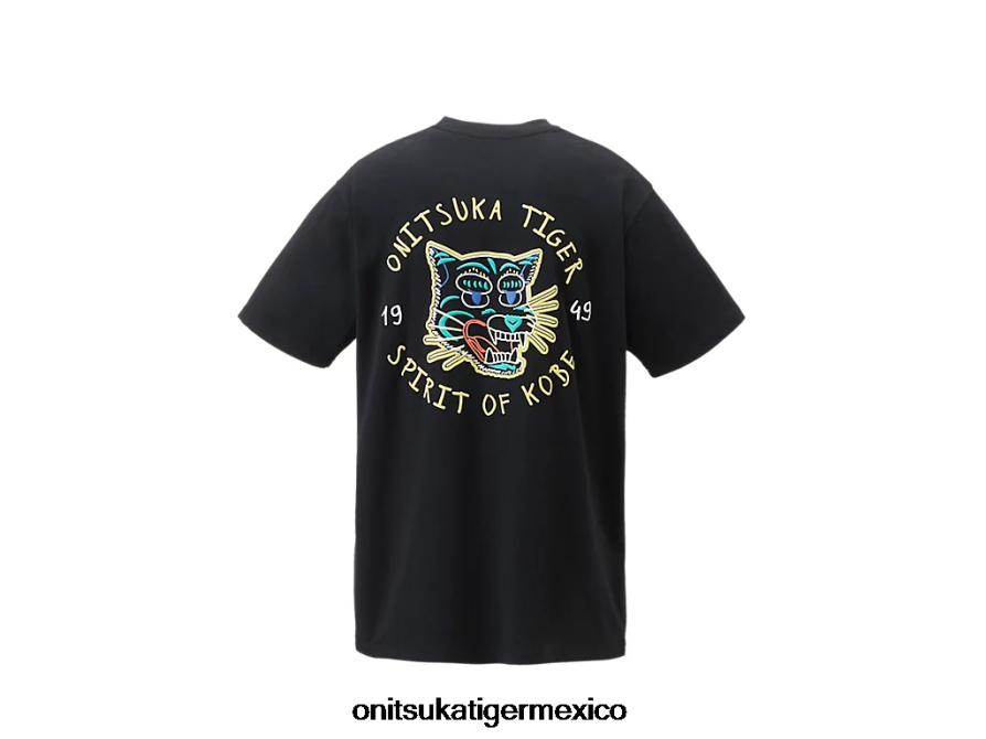 Onitsuka Tiger ropa 4P8D6N387 negro unisexo camiseta gráfica