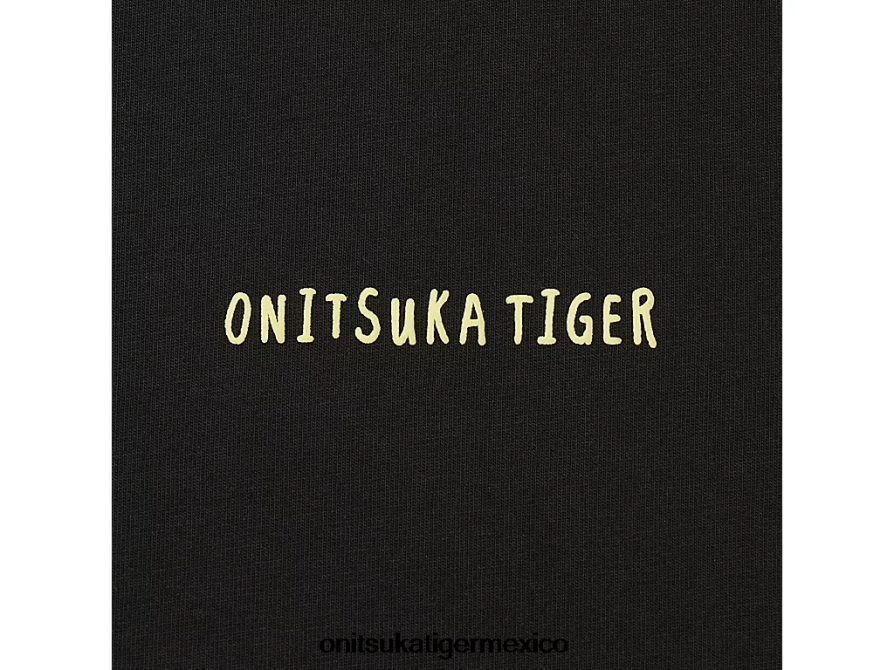 Onitsuka Tiger ropa 4P8D6N387 negro unisexo camiseta gráfica