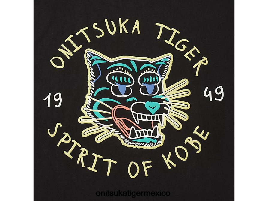 Onitsuka Tiger ropa 4P8D6N387 negro unisexo camiseta gráfica