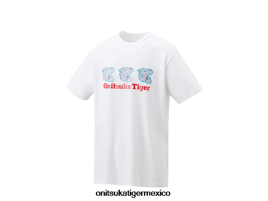 Onitsuka Tiger ropa 4P8D6N390 blanco unisexo camiseta gráfica