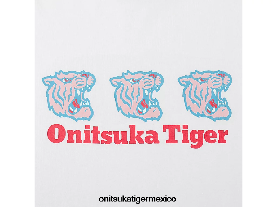 Onitsuka Tiger ropa 4P8D6N390 blanco unisexo camiseta gráfica