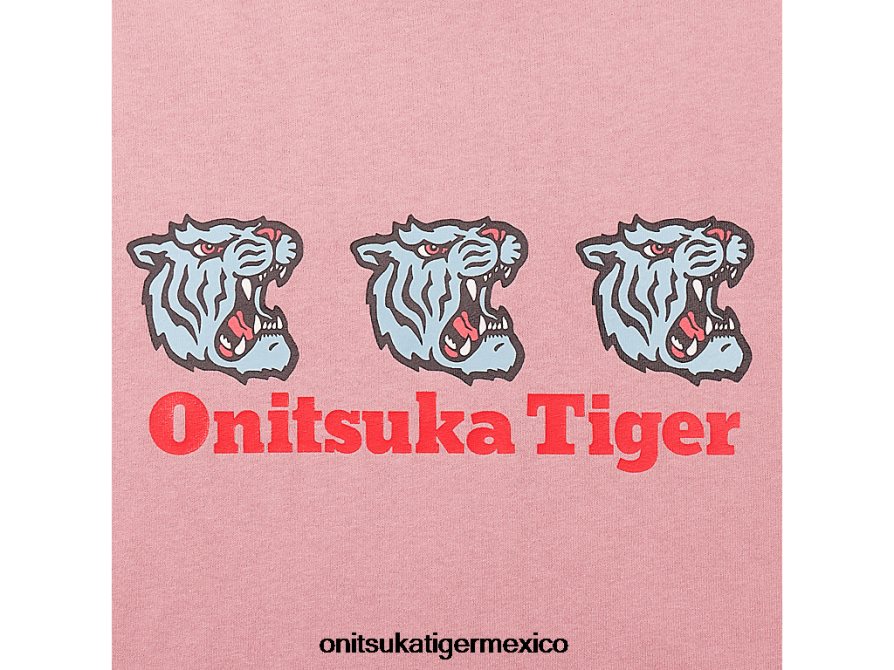 Onitsuka Tiger ropa 4P8D6N391 Rosa claro unisexo camiseta gráfica