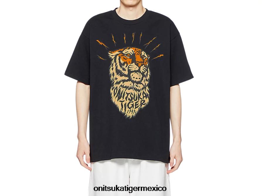 Onitsuka Tiger ropa 4P8D6N395 negro unisexo camiseta gráfica