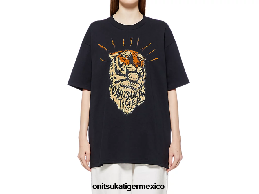 Onitsuka Tiger ropa 4P8D6N395 negro unisexo camiseta gráfica