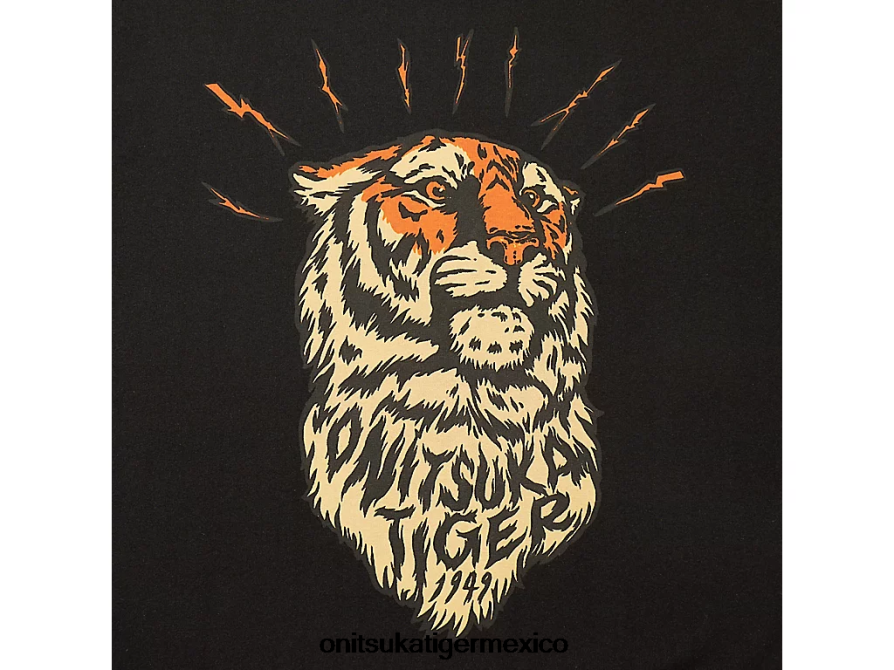 Onitsuka Tiger ropa 4P8D6N395 negro unisexo camiseta gráfica
