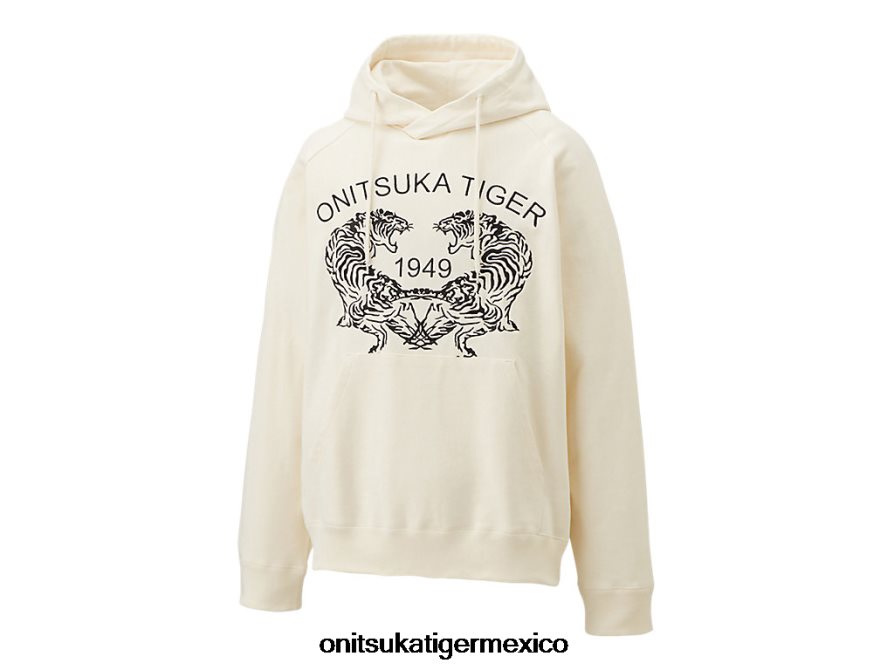 Onitsuka Tiger ropa 4P8D6N398 blanco unisexo sudadera con capucha