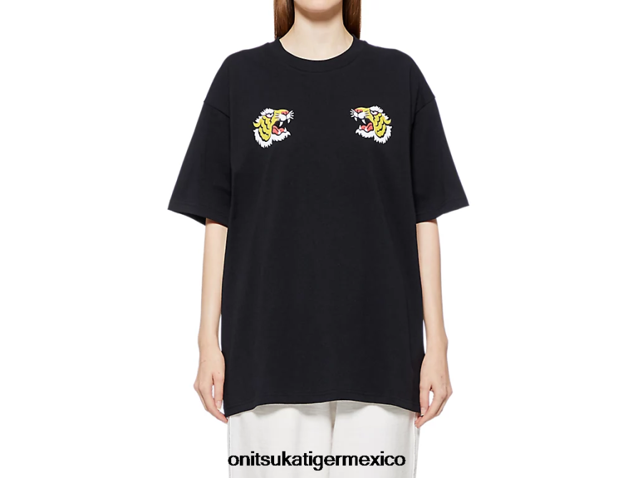Onitsuka Tiger ropa 4P8D6N400 negro unisexo camiseta gráfica