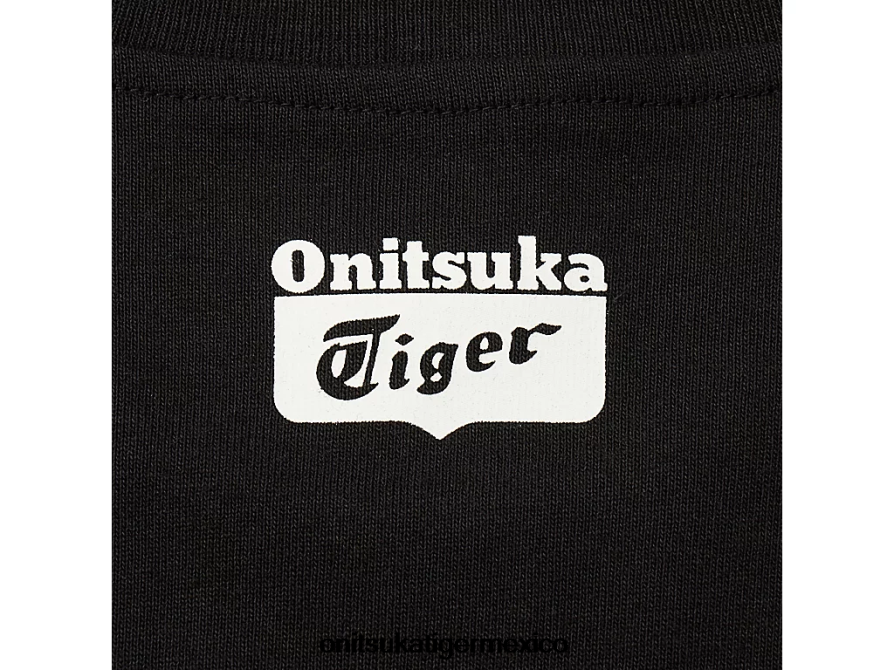 Onitsuka Tiger ropa 4P8D6N400 negro unisexo camiseta gráfica