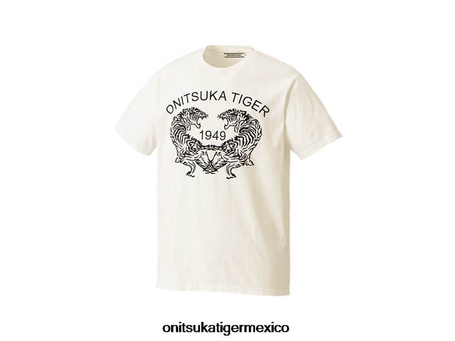 Onitsuka Tiger ropa 4P8D6N402 blanco unisexo camiseta gráfica