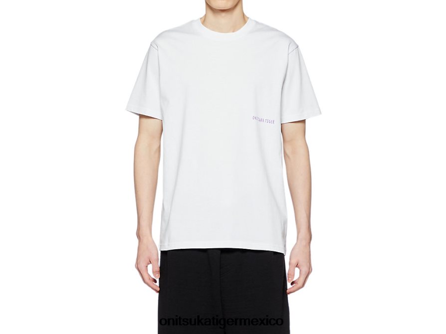 Onitsuka Tiger ropa 4P8D6N404 blanco unisexo camiseta gráfica
