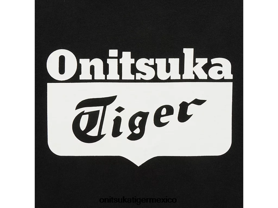 Onitsuka Tiger ropa 4P8D6N407 blanco negro unisexo camiseta con logo