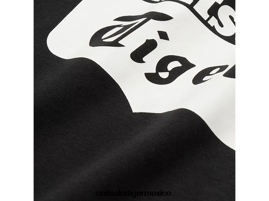 Onitsuka Tiger ropa 4P8D6N407 blanco negro unisexo camiseta con logo