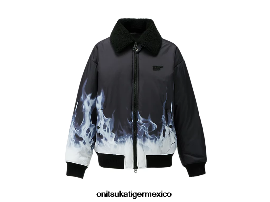 Onitsuka Tiger ropa 4P8D6N416 blanco negro hombres p chaqueta