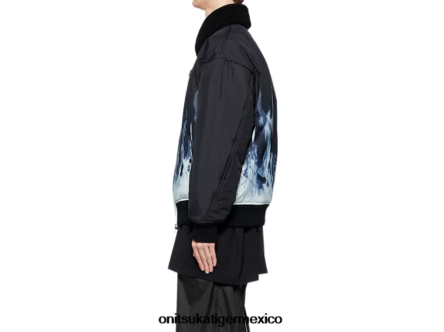 Onitsuka Tiger ropa 4P8D6N416 blanco negro hombres p chaqueta