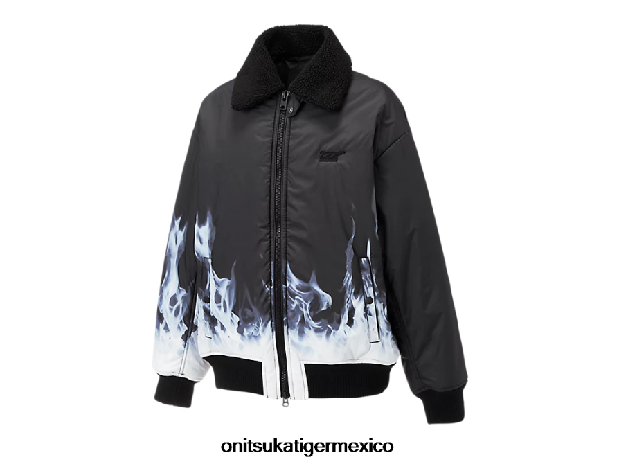 Onitsuka Tiger ropa 4P8D6N416 blanco negro hombres p chaqueta