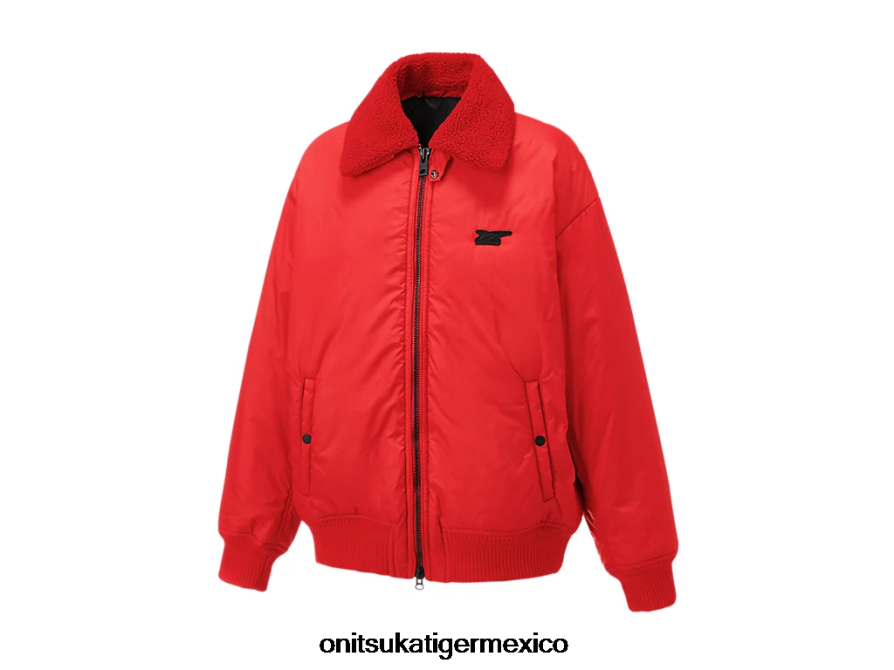Onitsuka Tiger ropa 4P8D6N419 rojo hombres cazadora holgada