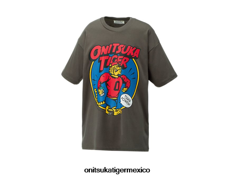 Onitsuka Tiger ropa 4P8D6N423 gris oscuro hombres camiseta gráfica