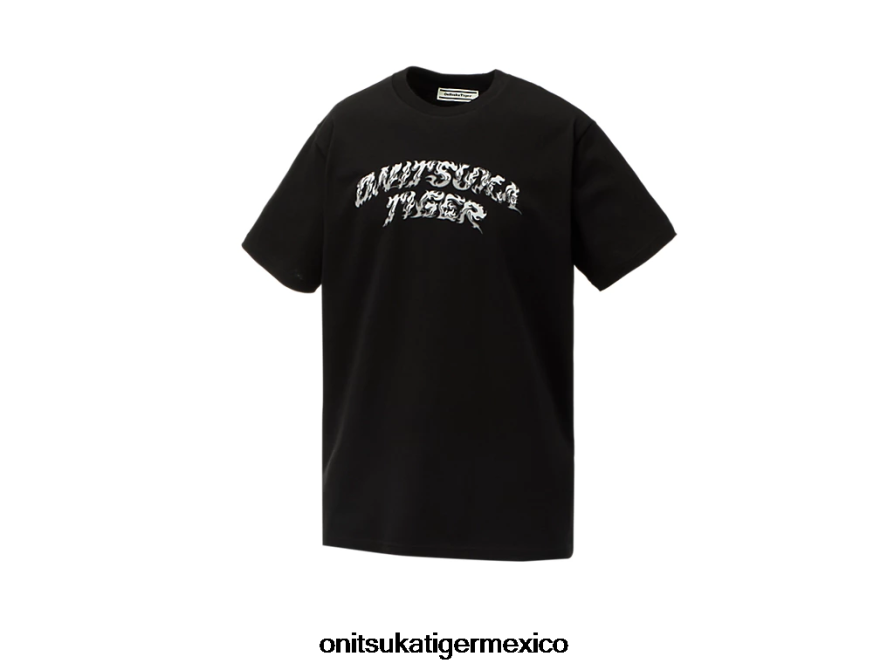Onitsuka Tiger ropa 4P8D6N424 negro hombres camiseta gráfica