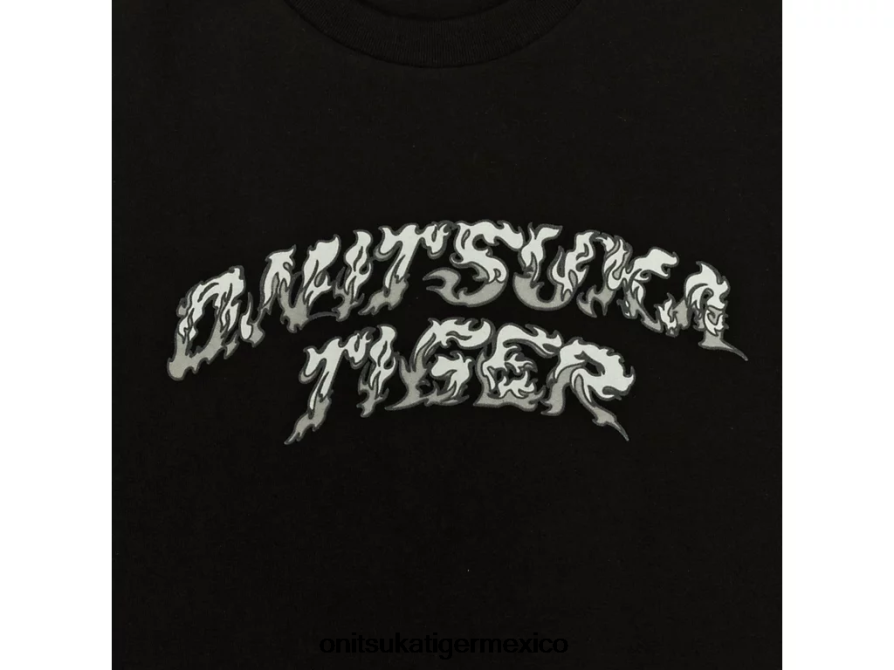 Onitsuka Tiger ropa 4P8D6N424 negro hombres camiseta gráfica