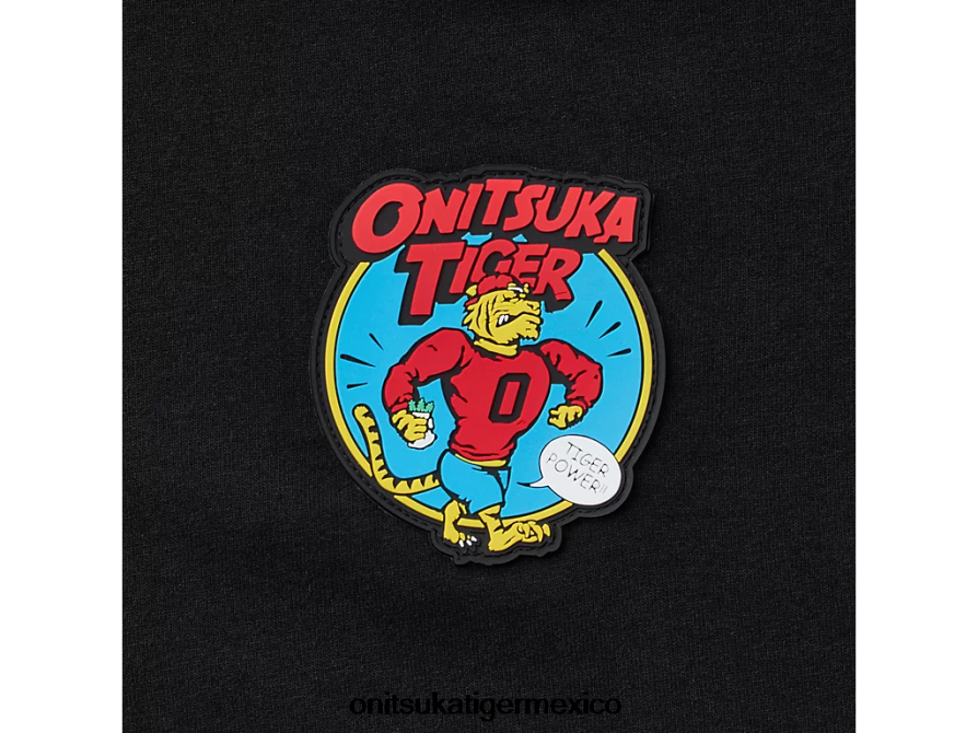 Onitsuka Tiger ropa 4P8D6N426 negro hombres camiseta gráfica