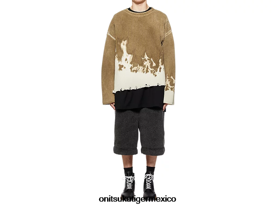 Onitsuka Tiger ropa 4P8D6N428 caqui/blanco hombres de punto superior