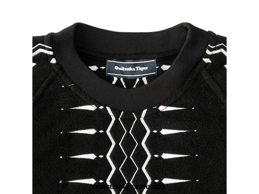 Onitsuka Tiger ropa 4P8D6N429 blanco negro hombres parte superior de gran tamaño