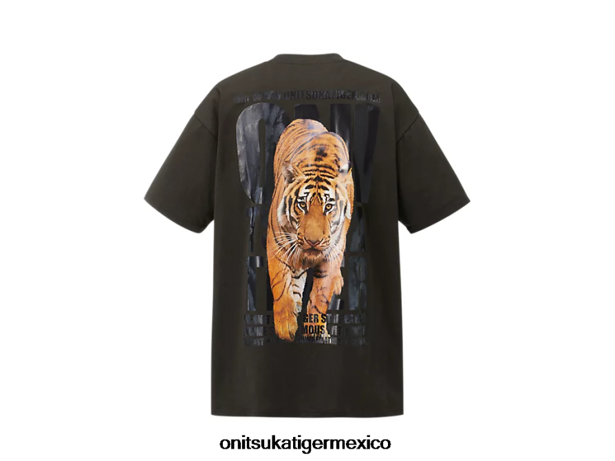 Onitsuka Tiger ropa 4P8D6N430 gris oscuro hombres camiseta gráfica