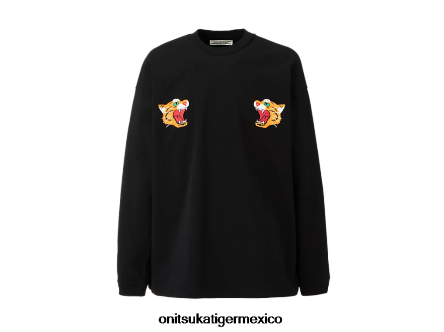Onitsuka Tiger ropa 4P8D6N431 negro hombres camiseta gráfica