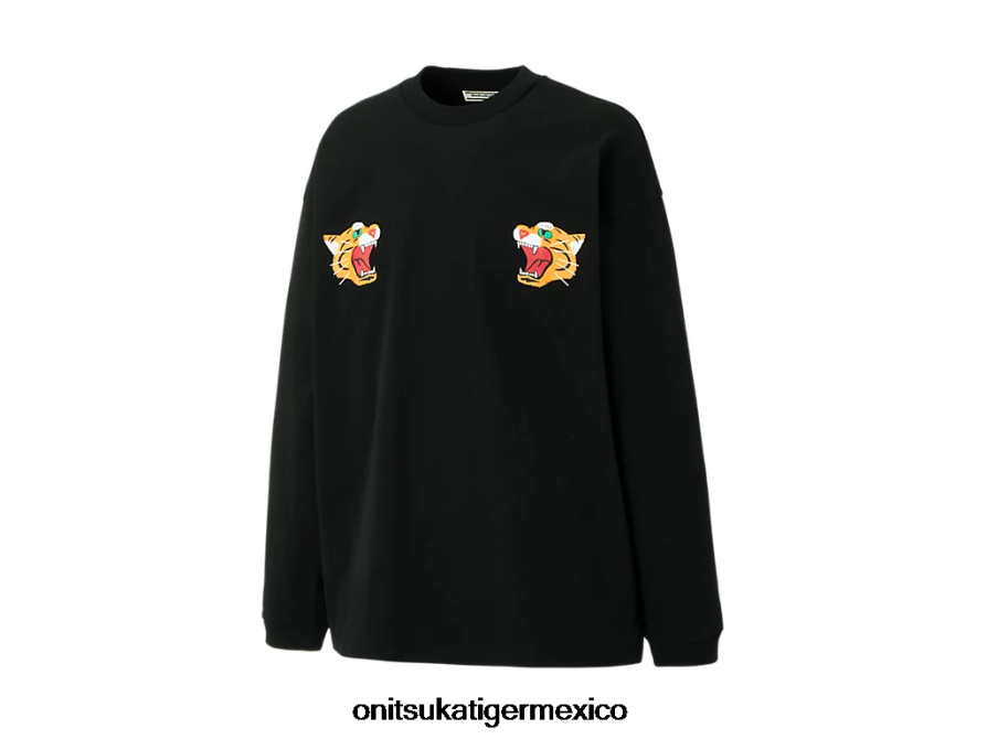 Onitsuka Tiger ropa 4P8D6N431 negro hombres camiseta gráfica