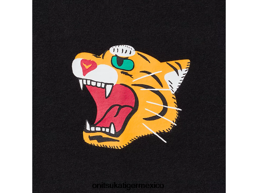 Onitsuka Tiger ropa 4P8D6N431 negro hombres camiseta gráfica