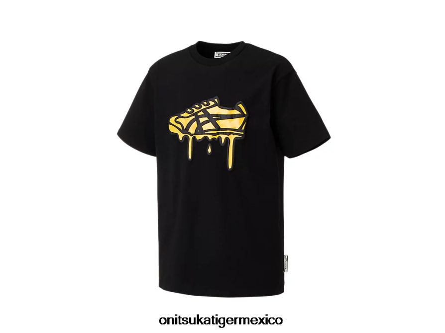 Onitsuka Tiger ropa 4P8D6N433 negro hombres camiseta gráfica