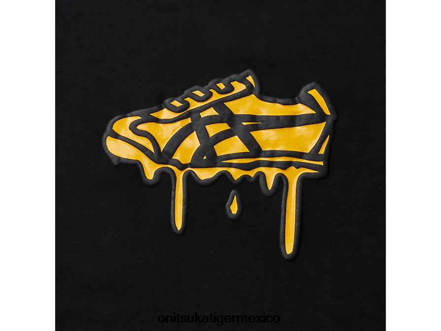 Onitsuka Tiger ropa 4P8D6N433 negro hombres camiseta gráfica