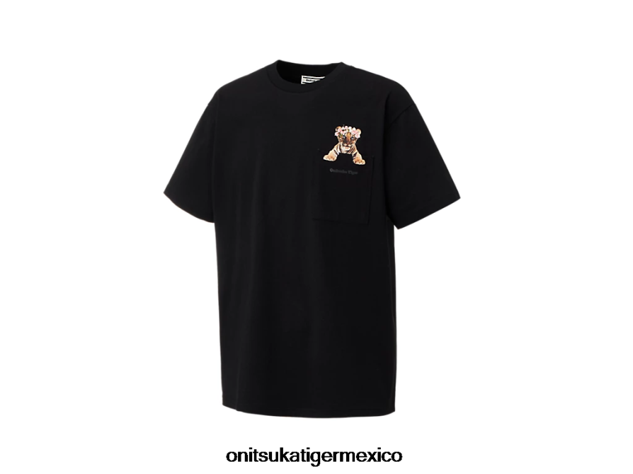 Onitsuka Tiger ropa 4P8D6N434 negro hombres camiseta gráfica