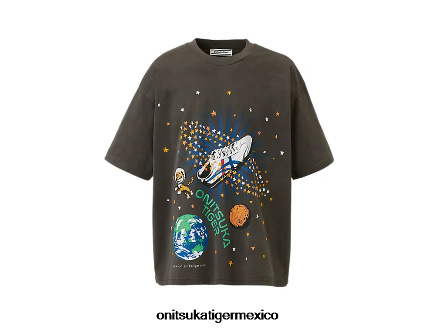 Onitsuka Tiger ropa 4P8D6N435 gris oscuro hombres camiseta gráfica