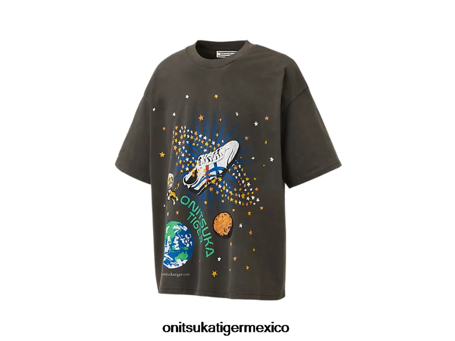 Onitsuka Tiger ropa 4P8D6N435 gris oscuro hombres camiseta gráfica