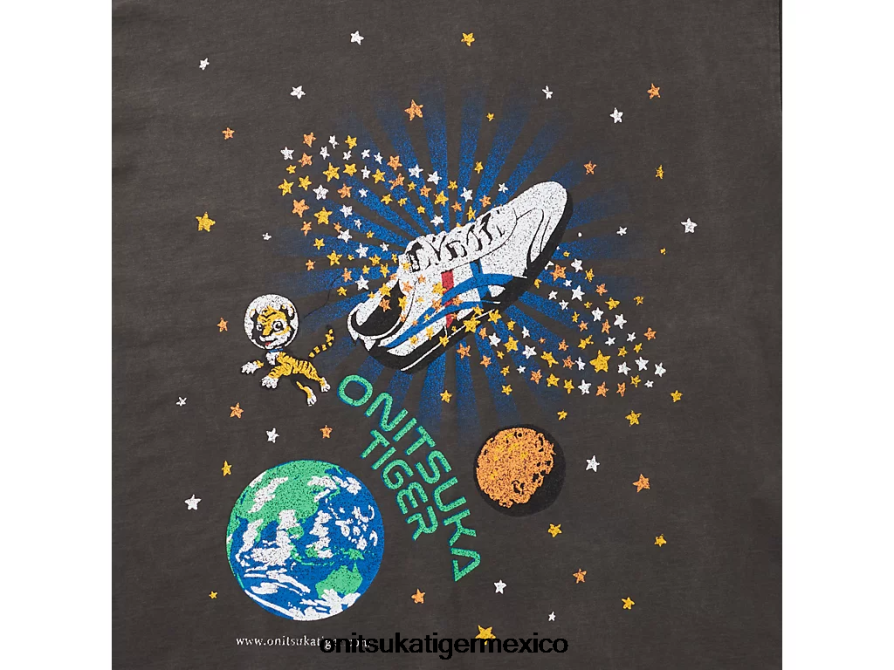Onitsuka Tiger ropa 4P8D6N435 gris oscuro hombres camiseta gráfica