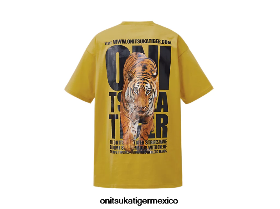 Onitsuka Tiger ropa 4P8D6N437 amarillo hombres camiseta gráfica