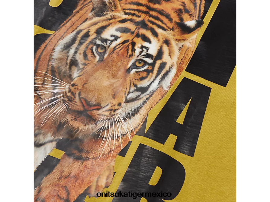 Onitsuka Tiger ropa 4P8D6N437 amarillo hombres camiseta gráfica