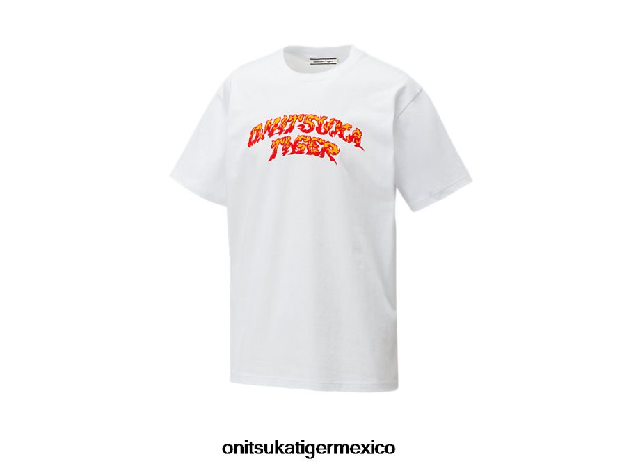 Onitsuka Tiger ropa 4P8D6N439 blanco hombres camiseta gráfica
