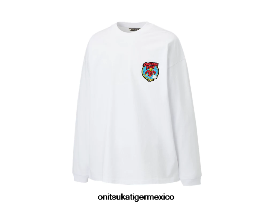 Onitsuka Tiger ropa 4P8D6N440 blanco hombres camiseta gráfica